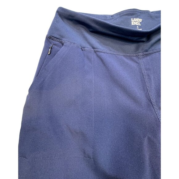 Lands End Womens Stretch Ankle Pants S Blue Nylon/Spandex - Picture 3 of 12